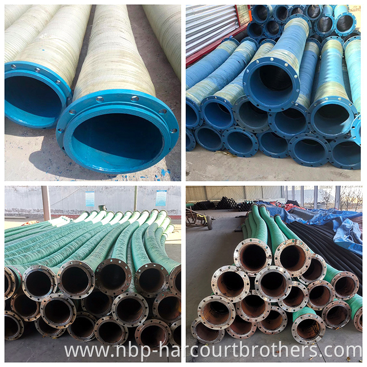 Flange type Drainage mud sand delivery project dredging rubber water suction discharge hose